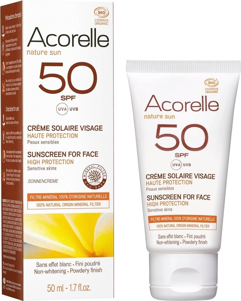 Crème Solaire Visage Certifiée BIO SPF50