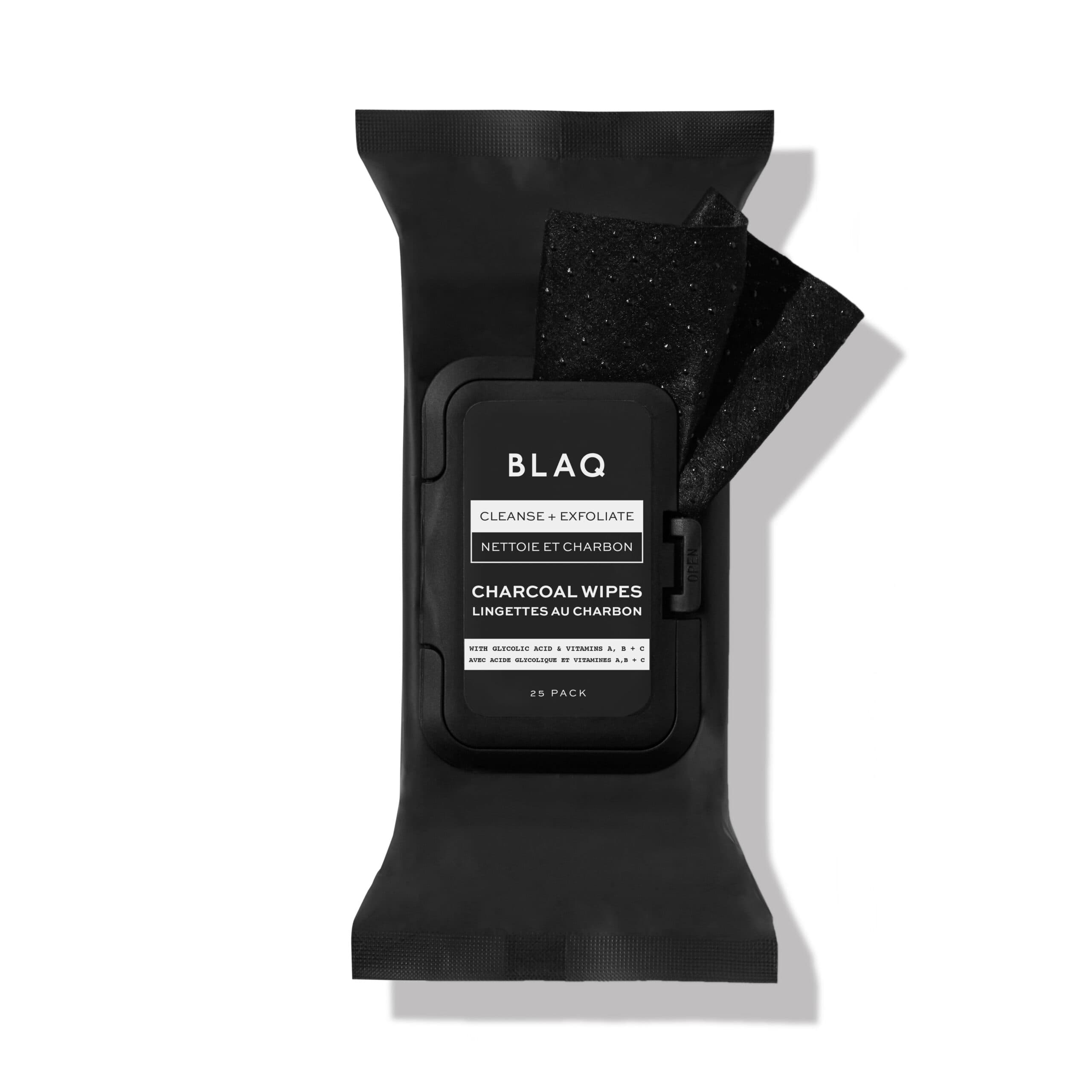 Cleanse & Exfoliate AHA Charcoal Wipes