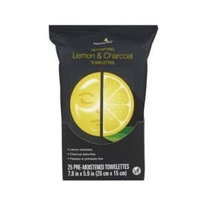 Beauty 360 Lemon & Charcoal Facial Wipes