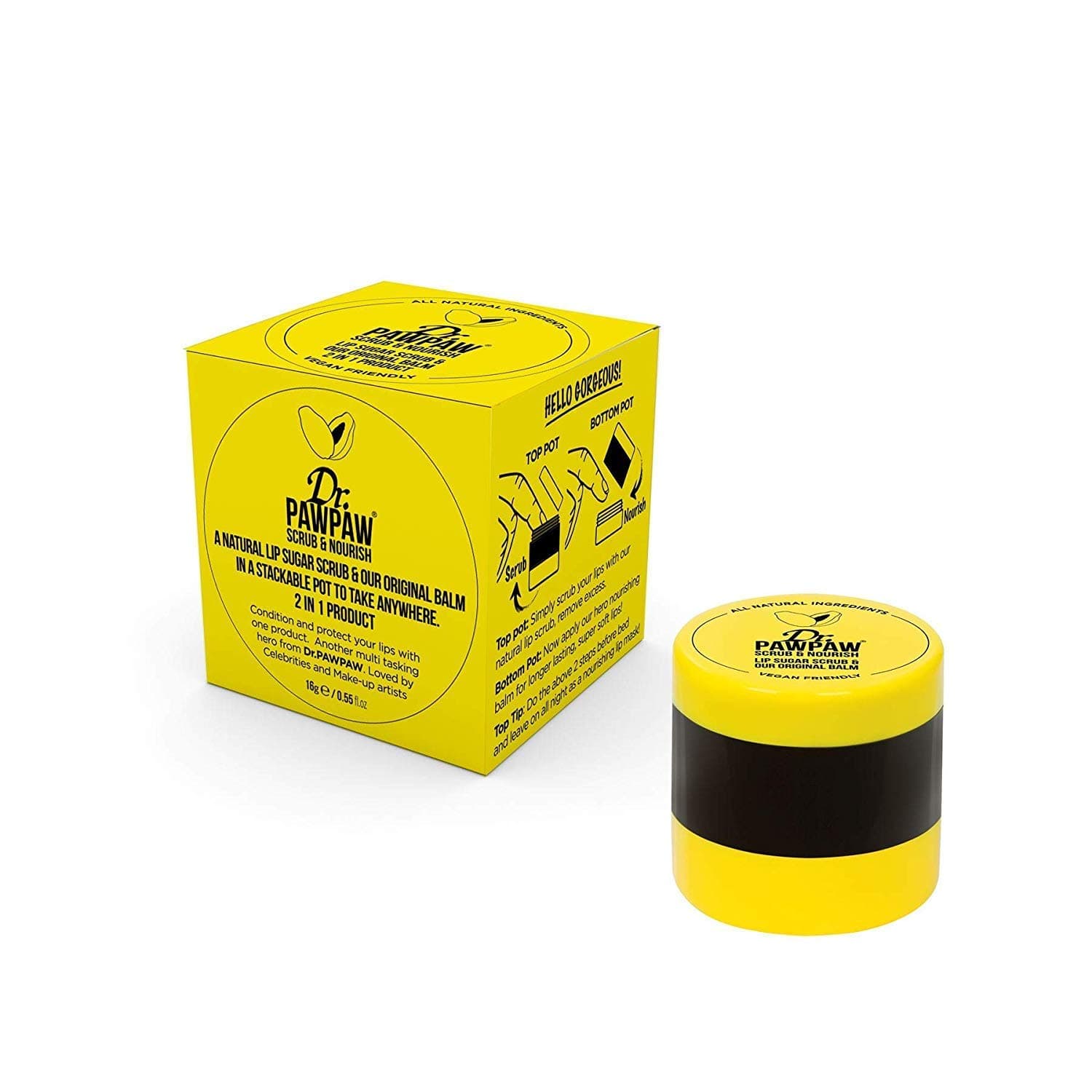 Lip Scrub and Nourish Duo Pot