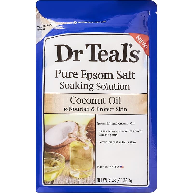 Pure Epsom Salt Soaking Solution with Coconut Oil