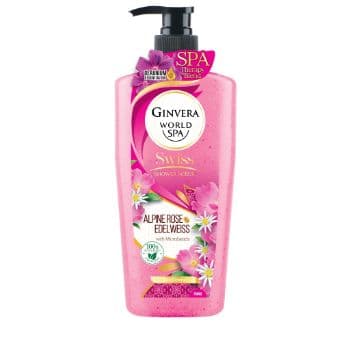 World Spa Swiss Shower Scrub Alpine Rose & Edelweiss