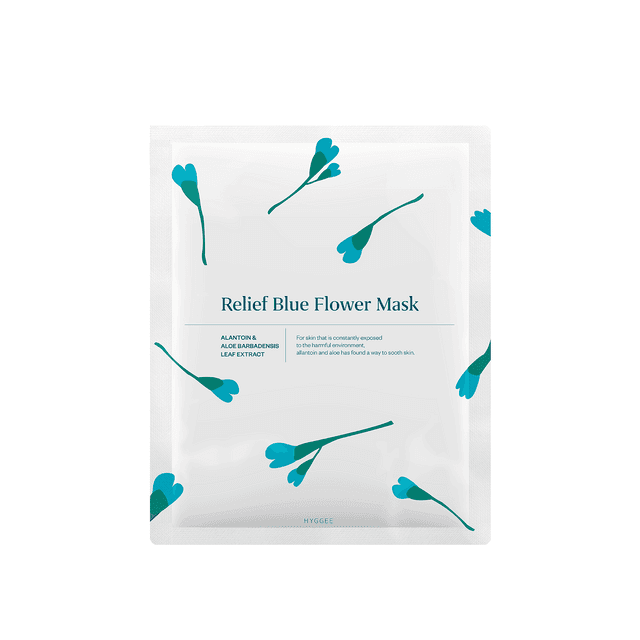 Relief Blue Flower Mask