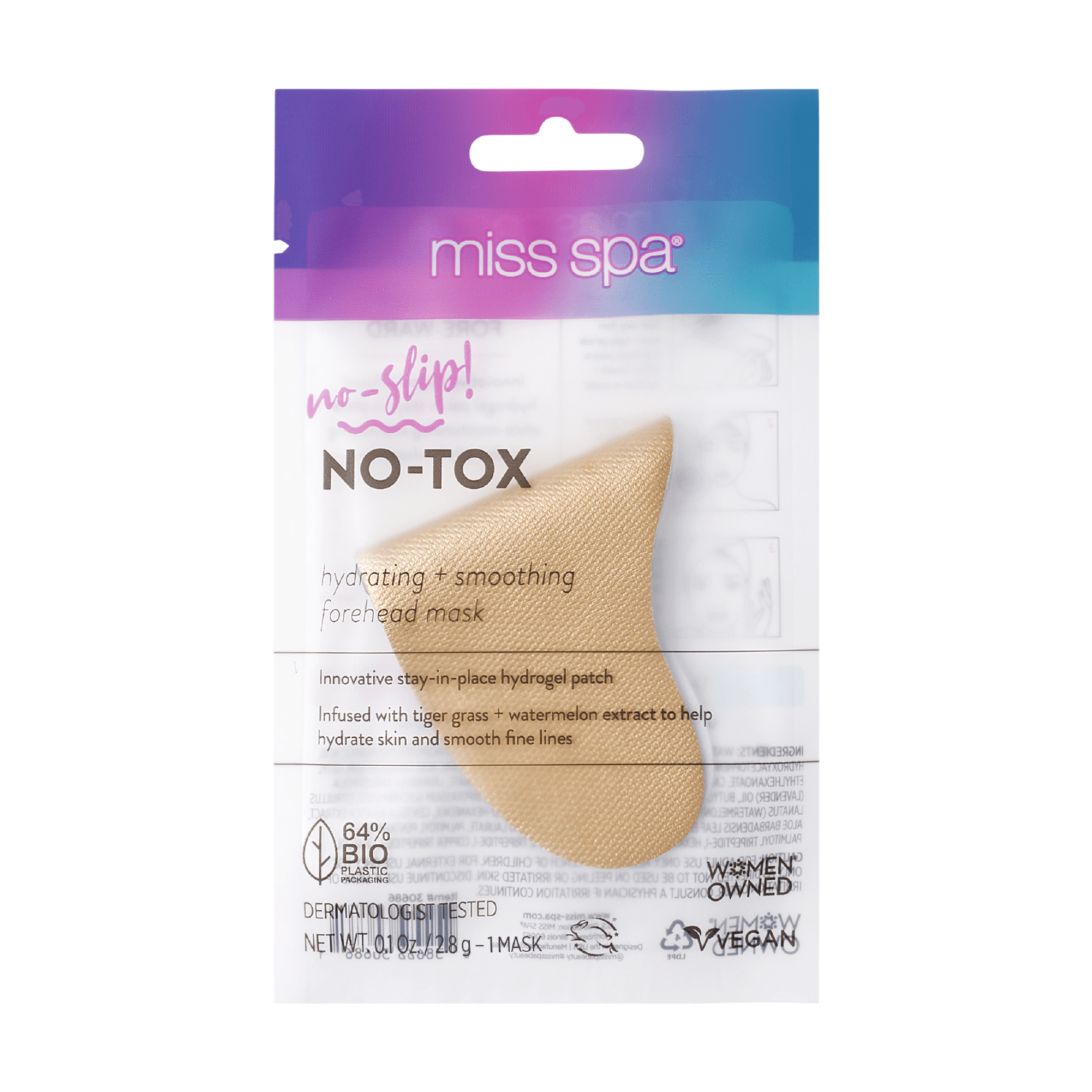 No-Slip! No-Tox Moisturizing + Smoothing Forehead Mask