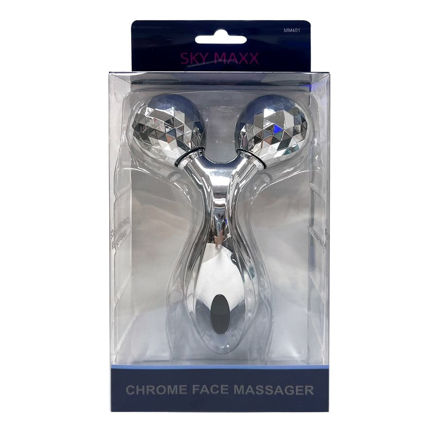 Chrome Face Massage Double Ball Roller