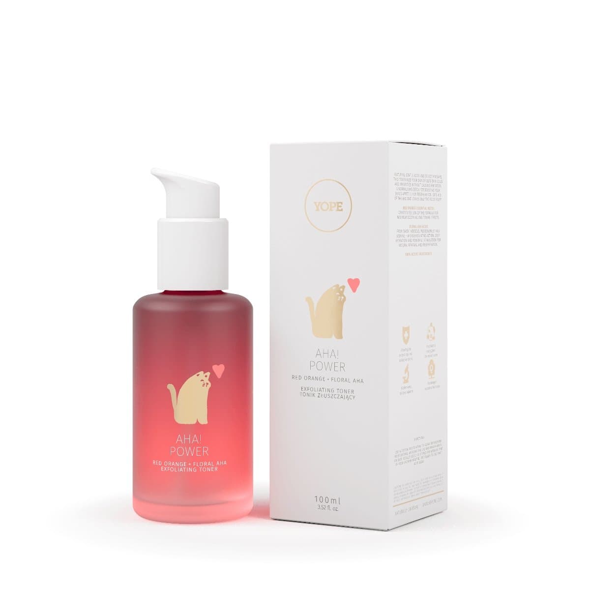 AHA! Power Red Orange + Floral AHA Exfoliating Toner
