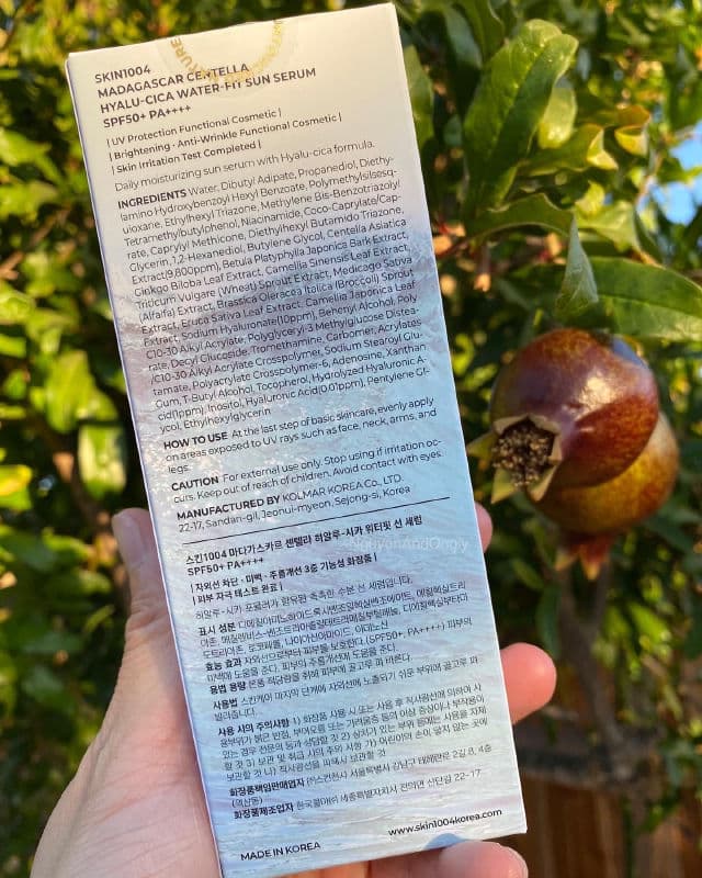 SKIN1004 Madagascar Centella Hyalu-Cica Water-Fit Sun Serum SPF50+ PA++++ review photo by NguyenAndOngLy