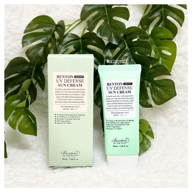 BENTON Air Fit UV Defense Sun Cream SPF 50+ PA++++ review photo by Skinbyrd