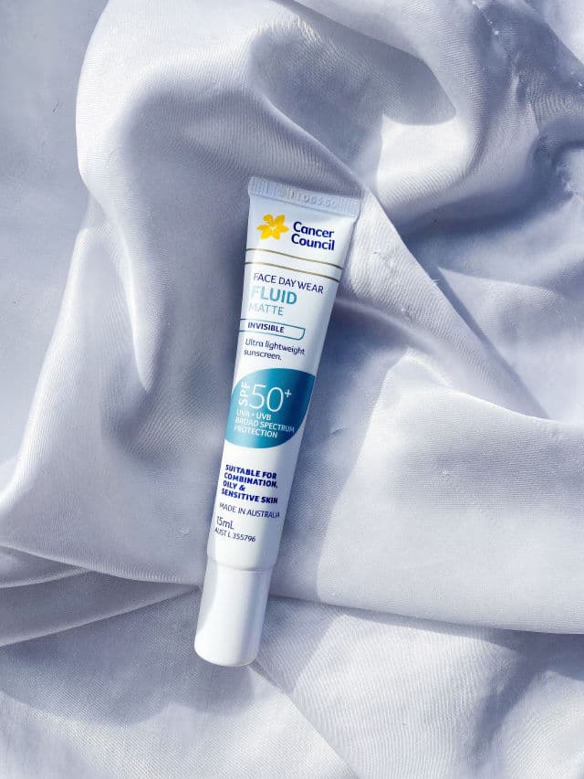 Cancer Council Face Day Wear Invisible Fluid Matte SPF50+ review photo by NicoleSkincare