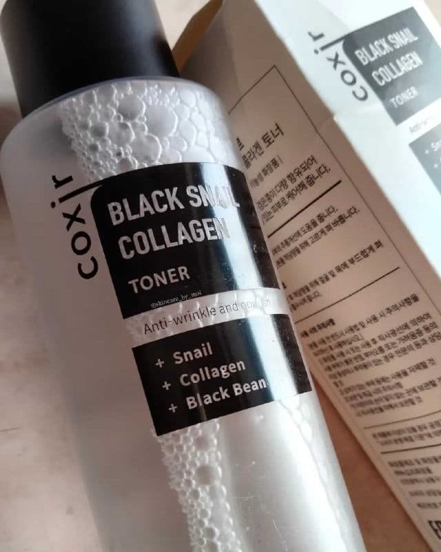Coxir Black Snail Collagen Toner review photo by skincarebymoi
