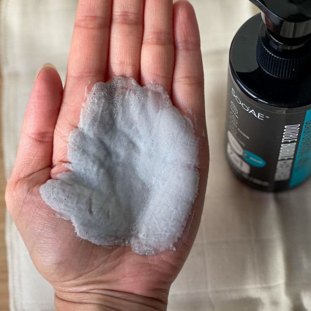 Soo'Ae Black Charcoal Double Bubble Cleanser review photo by treasuredbeautyfinds