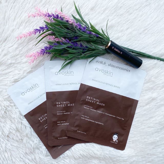 Avoskin Miraculous Retinol Sheet Mask review photo by cikbskincarestories