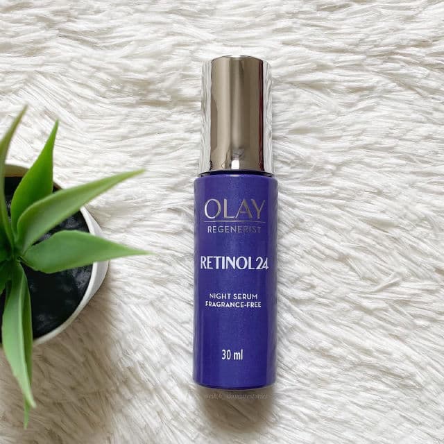 Olay Retinol 24 Night Serum review photo by cikbskincarestories