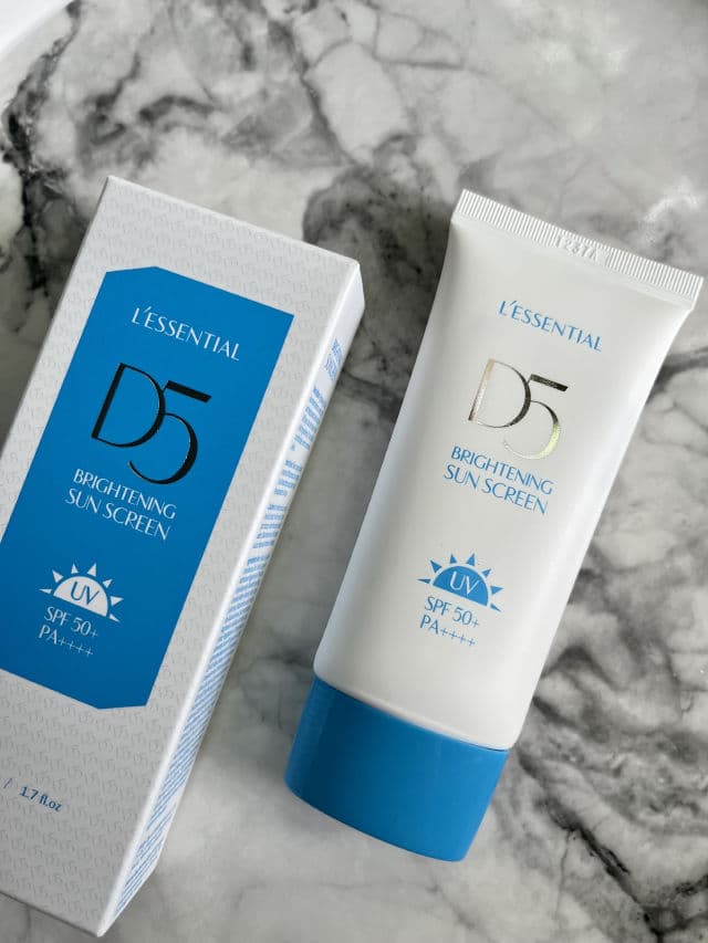 L'ESSENTIAL D5 Brightening Sunscreen SPF50+ PA++++ review photo by fresmana