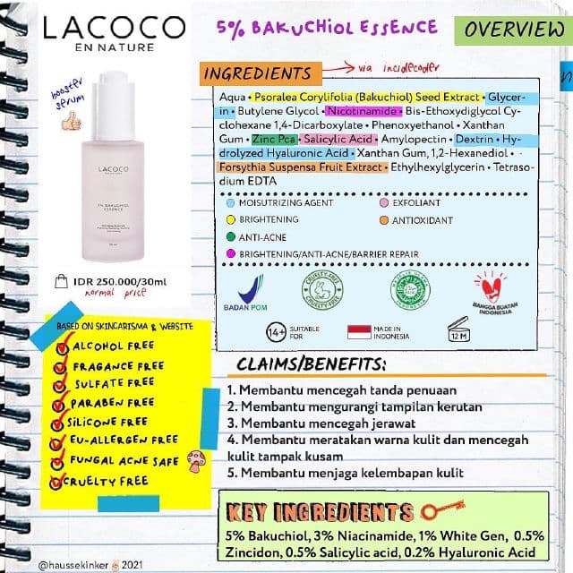 Lacoco en nature 5% Bakuchiol Essence review photo by Haussekinker
