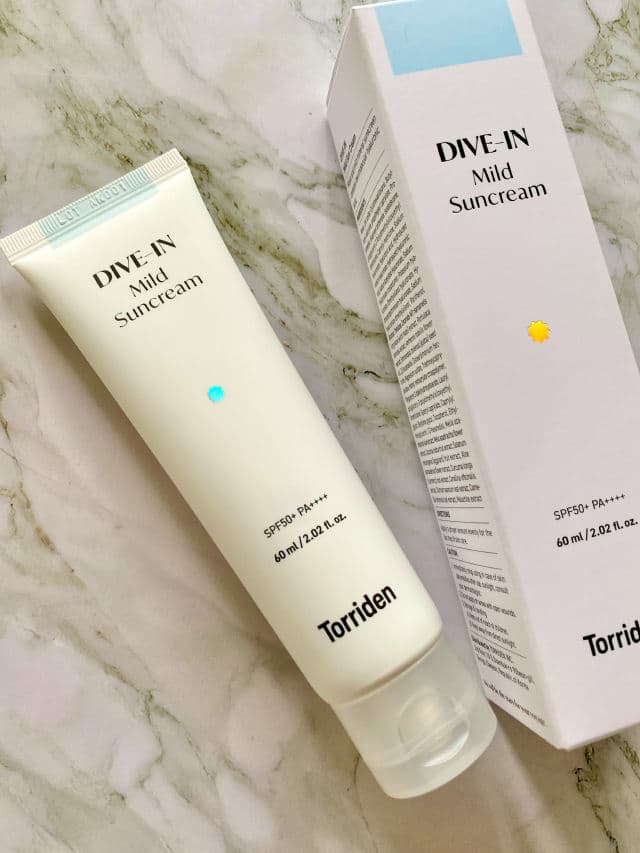 Torriden Dive-in Mild Sun Cream SPF 50+ PA++++ review photo by thespringbelle