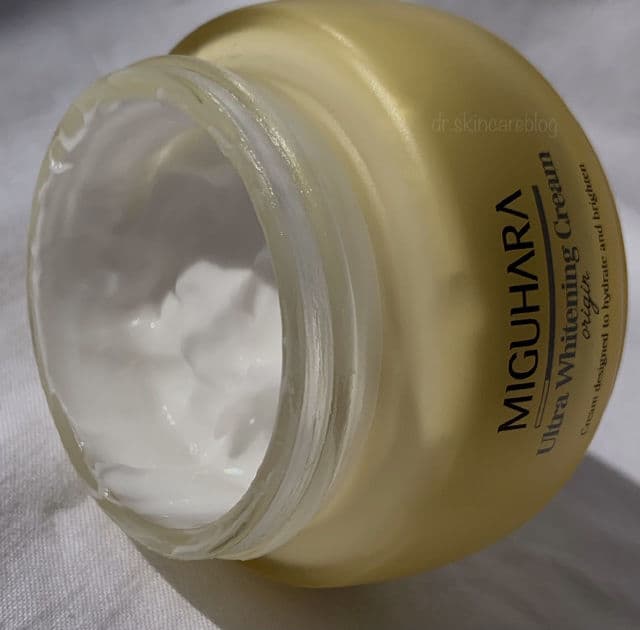 Miguhara Ultra Whitening Cream Origin review photo by drskincareblog