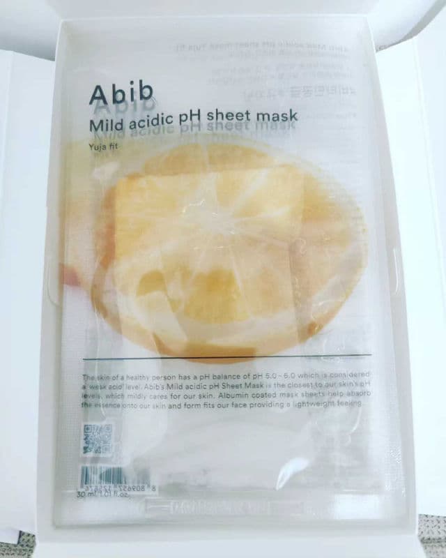 Abib Mild Acidic pH Sheet Mask Yuja Fit review photo by Naturalskinismygoal