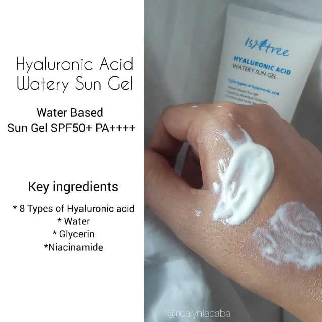 ISNTREE Hyaluronic Acid Watery Sun Gel SPF50+ PA++++ review photo by ricalynlacaba