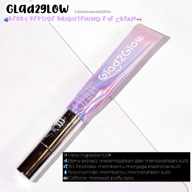 Glad2Glow Berry Peptide Brightening Eye Cream review photo by Destinawah