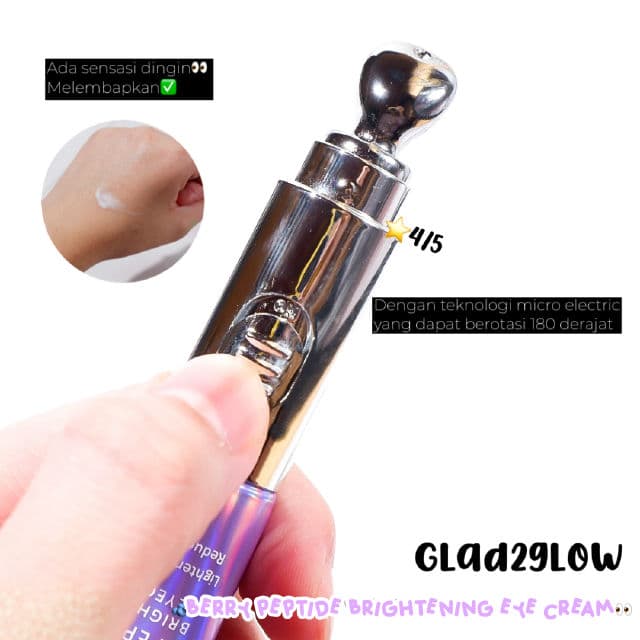 Glad2Glow Berry Peptide Brightening Eye Cream review photo by Destinawah