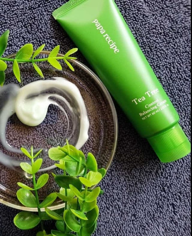 PAPA RECIPE Tea Tree Control Mild Sun Cream SPF50+/PA++++ review photo by Codermary 