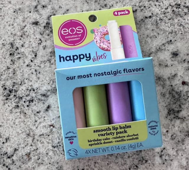 Eos Happy Vibes Lip Balm review photo by igetitforfree