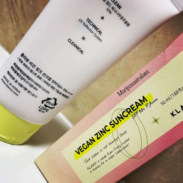 Klavuu Vegan Zinc Suncream SPF50+ PA++++ review photo by mariposasinalass