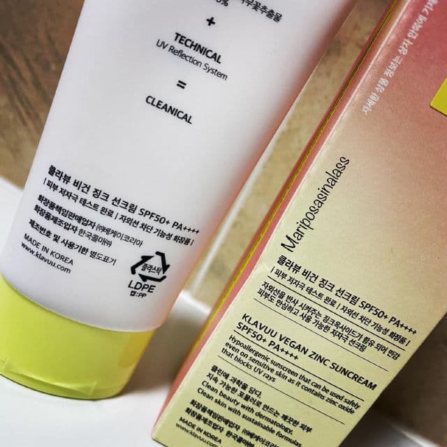 Klavuu Vegan Zinc Suncream SPF50+ PA++++ review photo by mariposasinalass
