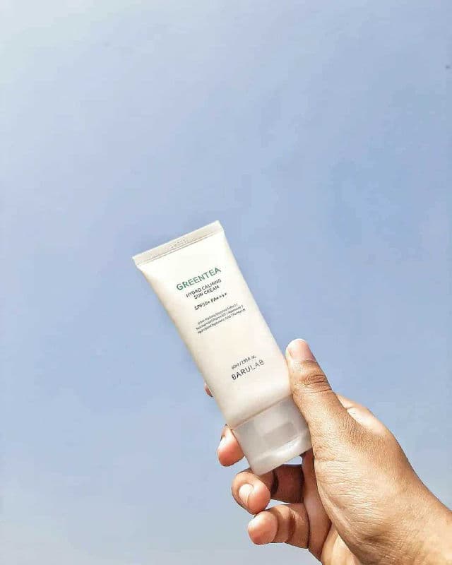 Barulab Greentea Hydro Calming Sun Cream SPF50+ PA++++ review photo by SkincareWisdom16