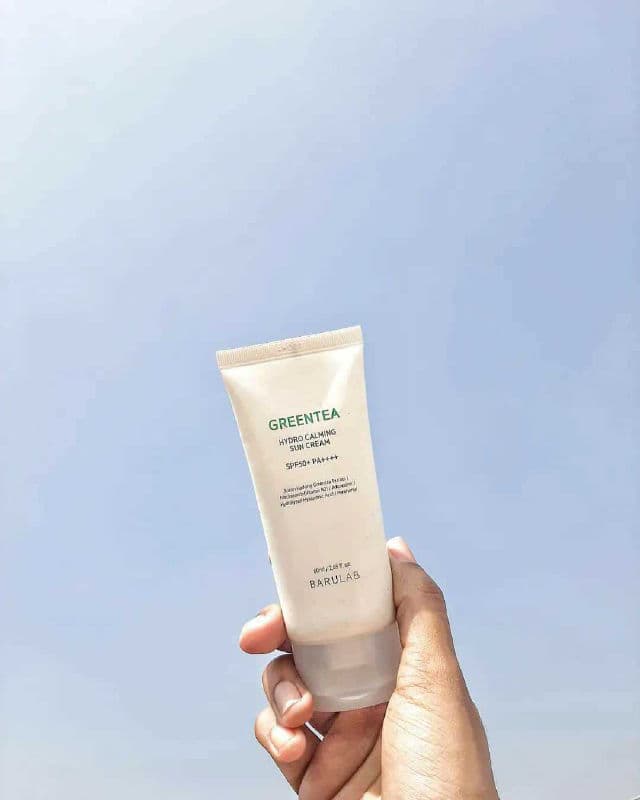 Barulab Greentea Hydro Calming Sun Cream SPF50+ PA++++ review photo by SkincareWisdom16