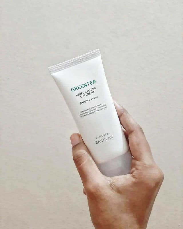 Barulab Greentea Hydro Calming Sun Cream SPF50+ PA++++ review photo by SkincareWisdom16