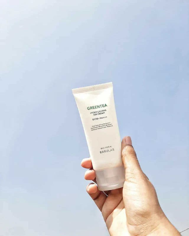 Barulab Greentea Hydro Calming Sun Cream SPF50+ PA++++ review photo by SkincareWisdom16