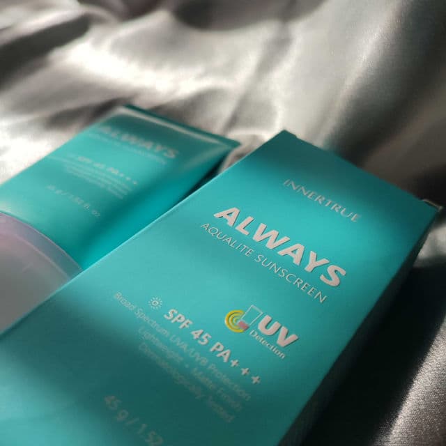 Innertrue Always Aqualite Sunscreen SPF45 PA+++ review photo by Michico