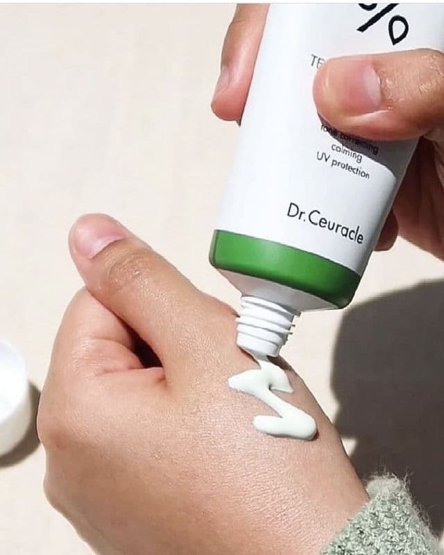 Dr. Ceuracle Tea Tree Purifine Green Up Sun SPF50+ PA++++ review photo by syafflyn