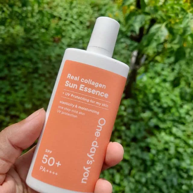 One-day's you Real Collagen Sun Essence SPF50+ PA++++ review photo by Alfiyah