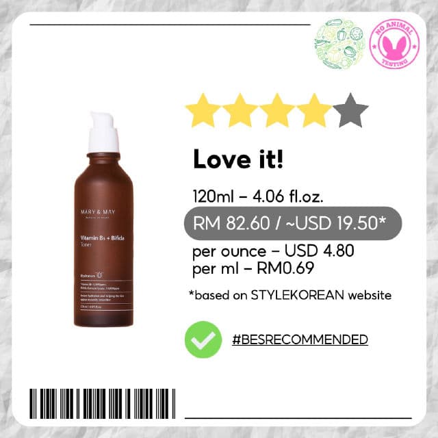 Mary&May Vitamin B5 + Bifida Toner review photo by skinwithbes