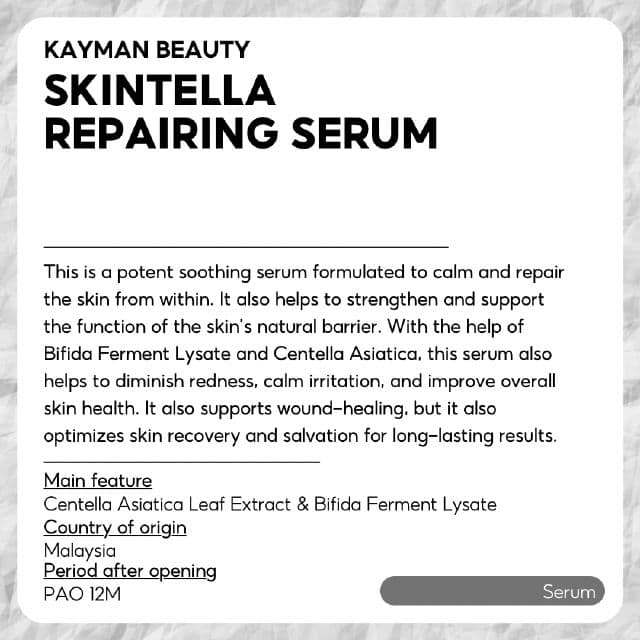 Kayman Beauty Skintella Repairing Serum review photo by skinwithbes