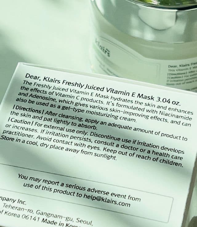 Dear, Klairs Freshly Juiced Vitamin E Mask review photo by Binci