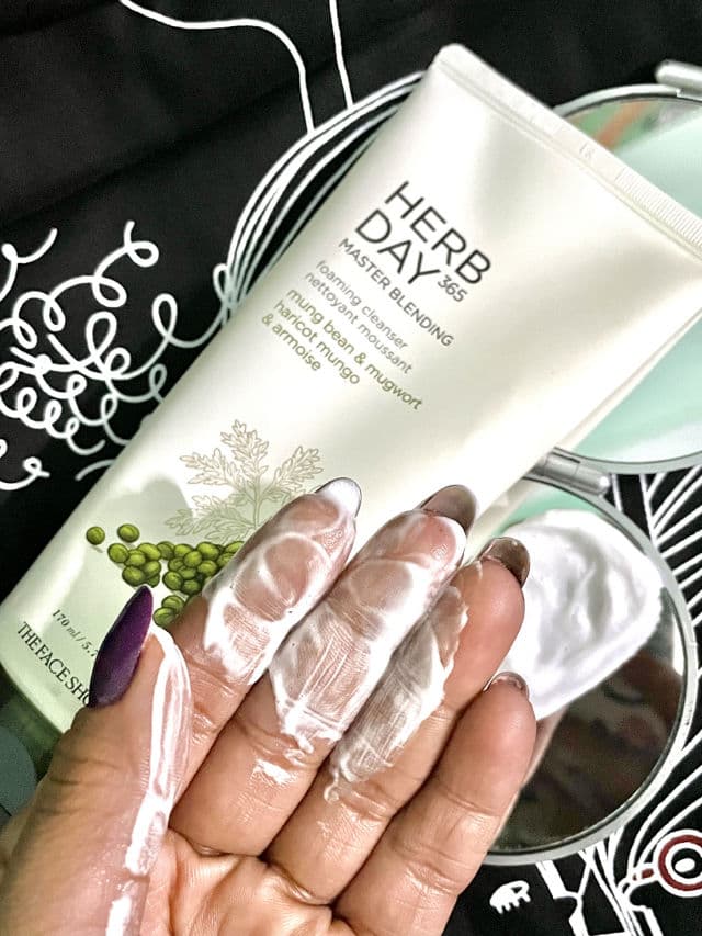 THE FACE SHOP Herb Day 365 Cleansing Foam Mung Beans review photo by shuchitrivedi