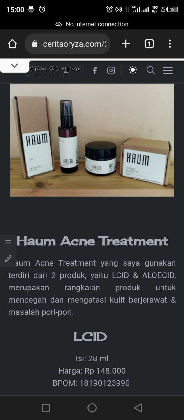 HAUM Aloecid Niacinamide 10% review photo by ceritaoryza