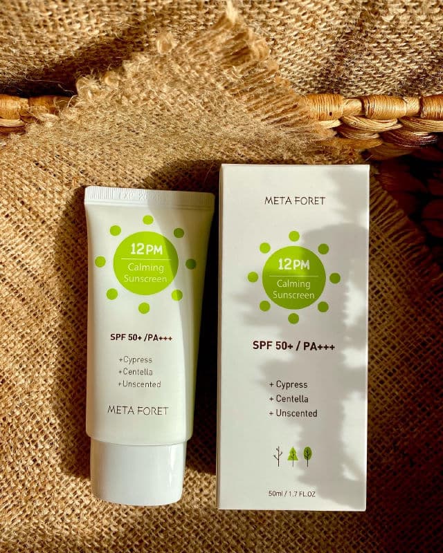 Meta Foret 12PM Calming SunScreen SPF50+ /PA+++ review photo by Klinch