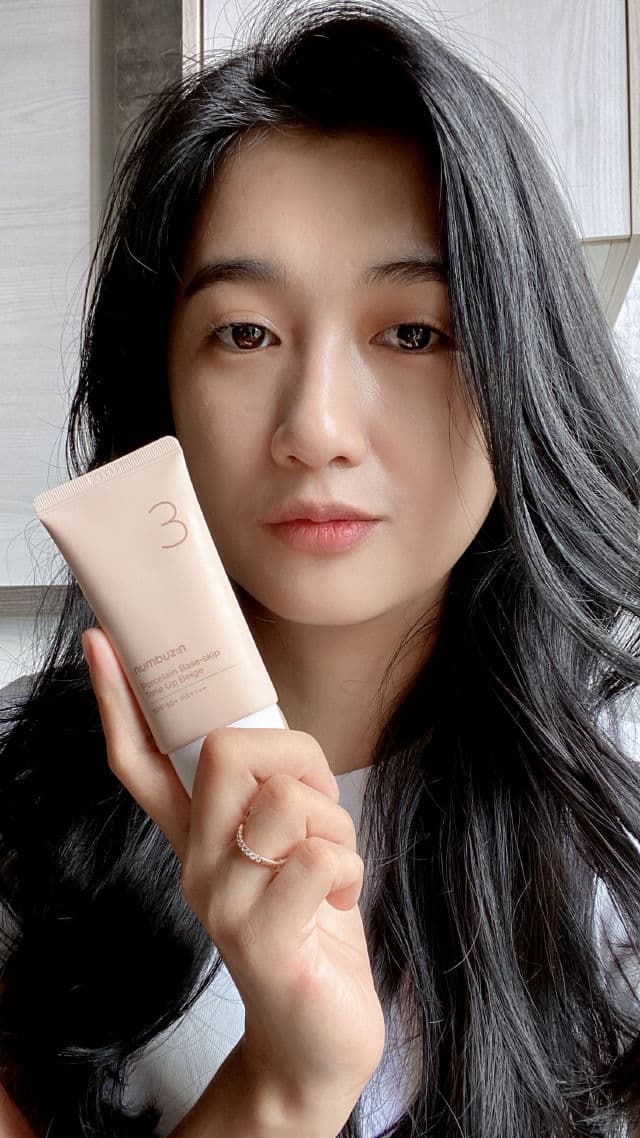 numbuzin No.3 Porcelain Base-Skip Tone Up Beige SPF50+ PA++++ review photo by Klinch