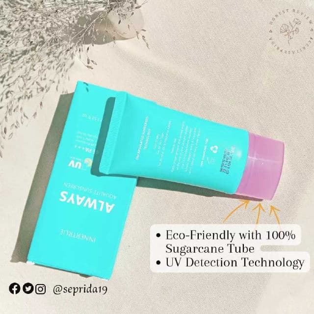 Innertrue Always Aqualite Sunscreen SPF45 PA+++ review photo by sepridawati