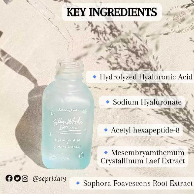 Saturday Looks SkinMate Serum Hyaluronic Acid + Sophora Extract review photo by sepridawati