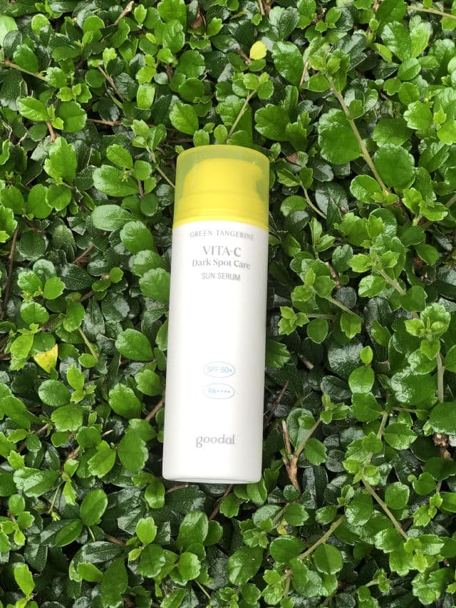 GOODAL Green Tangerine Vita C Dark Spot Care Sun Serum SPF 50+ PA++++  review photo by mommyskincaresecrets