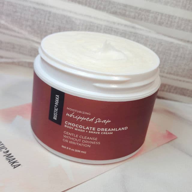 Rustic Maka Chocolate Dreamland Moisturizing Whipped Soap review photo by Researching4Beauty