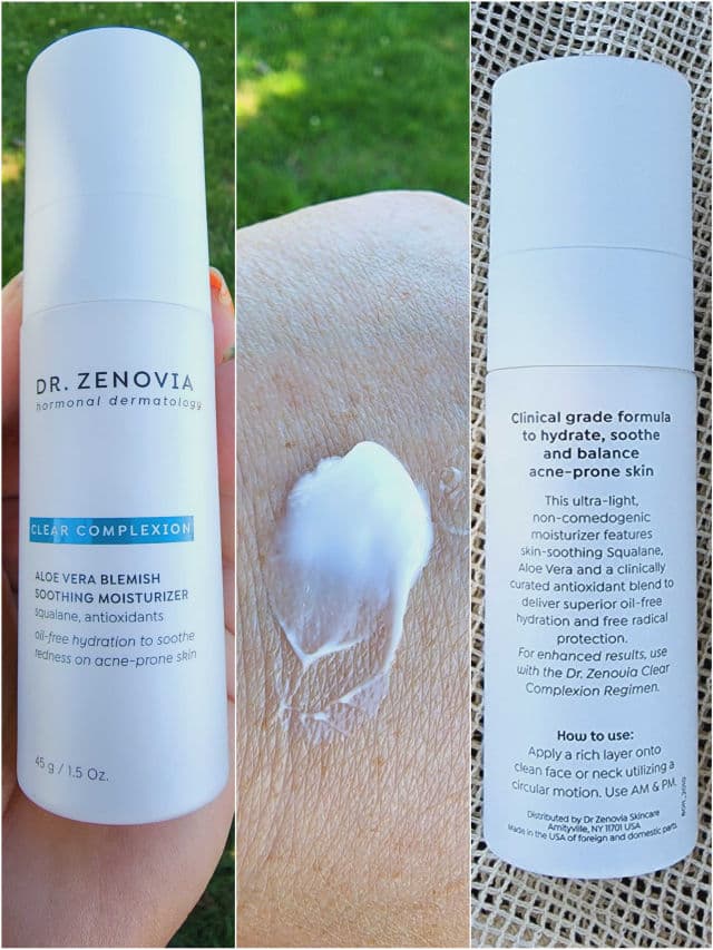 Dr. Zenovia Aloe Vera Blemish Soothing Moisturizer review photo by Researching4Beauty