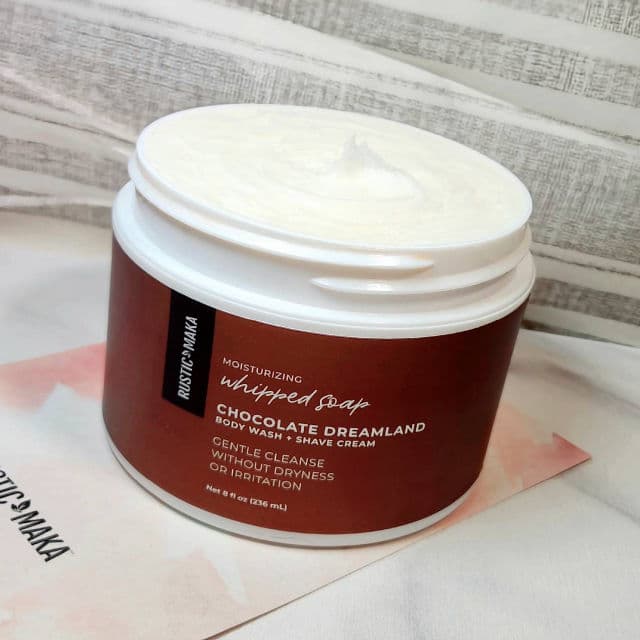 Rustic Maka Chocolate Dreamland Moisturizing Whipped Soap review photo by Researching4Beauty