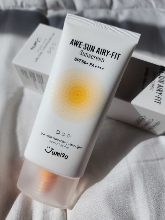 Jumiso Awe-Sun Airyfit Sunscreen SPF50+ PA ++++  review photo by Researching4Beauty